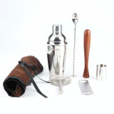 7 in 1 Stainless Steel Wine Cocktail Shaker Tools Set with Cloth Bag, Capacity: 550ml