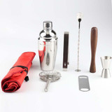 8 in 1 Stainless Steel Wine Cocktail Shaker Tools Set with Cloth Bag, Capacity: 350ml