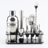 18 in 1 Cocktail Shaker Tools Setwith Acrylic Mount, , Capacity: 550ml