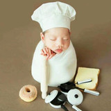Wooden Spoon 1  Newborn Babies Photography Clothing Chef Theme Set