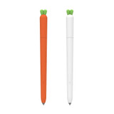 Cute Carrot Liquid Silicone Protective Cover for Samsung Galaxy Tab S6 Lite(Orange)