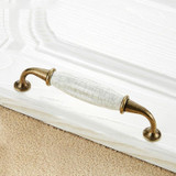 5 PCS 5025_128 Ceramic Crack Closet Cabinet Handle Pitch: 128mm