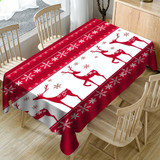 Household Rectangular Tablecloth Christmas Dining Coffee Table Cloth Decoration, Size:140x180cm(Christmas Elk)