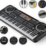 MQ-6106 61-key Multi-function Children Simulation Electronic Piano Children Intelligence Music Toys, EU Plug(Black)