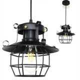 Retro Iron Cage Chandelier Personality Bar Cafe Decorative Light without Light Source