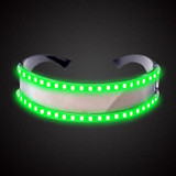 LED Glasses Luminous Party Classic Toys for Dance DJ Party Mask Costumes Props Gloves(Green glow)