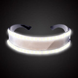 LED Glasses Luminous Party Classic Toys for Dance DJ Party Mask Costumes Props Gloves(White illuminating)