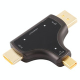 D62A DisplayPort + Mini DP + HDMI Male to HDMI Female 3 in 1 Adapter