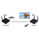 Measy FHD686 Full HD 1080P 3D 5-5.8GHz Wireless HDMI Transmitter (Transmitter + Receiver) with Display, Supports Infrared Remote Control & Wireless Same Screen Function, Transmission Distance: 200m