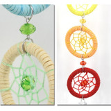 Creative Hand-Woven Crafts Colorful Small Ring Series Dream Catcher Home Car Wall Hanging Decoration