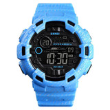 SKMEI 1472 Multifunctional Men Outdoor Sports Noctilucent Waterproof Didital Wrist Watch (Baby Blue)