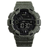SKMEI 1472 Multifunctional Men Outdoor Sports Noctilucent Waterproof Didital Wrist Watch (Army Green)
