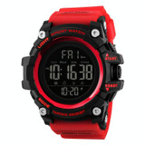 SKMEI 1384 Multifunctional Men Outdoor Fashion Noctilucent Waterproof LED Digital Watch (Red)