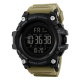SKMEI 1384 Multifunctional Men Outdoor Fashion Noctilucent Waterproof LED Digital Watch (Khaki)