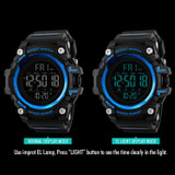 SKMEI 1384 Multifunctional Men Outdoor Fashion Noctilucent Waterproof LED Digital Watch (Blue)