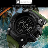 SKMEI 1384 Multifunctional Men Outdoor Fashion Noctilucent Waterproof LED Digital Watch (Blue)