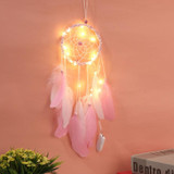 Creative Weaving Crafts Car Ornaments Hollow Wind Chimes Dreamcatcher Wall Hanging Decoration, Type:Light(Pink)