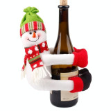 Christmas Wine Bottle Bag Cover Christmas Table Decoration(Snowman)