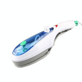 Handheld Garment Steamer Brush Portable Clothes Steam Iron, UK Plug 220V(Blue)