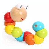 Wooden Color Versatile Twisty Caterpillar Children Brain Development Educational Toys