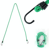 Outdoor Bundling Rope Elastic Tents Metal Buckle High Stretch Clothesline Camping Luggage Packing Hook(Single Hook Green)