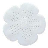 Flower Shape Bathroom Floor Drain Hair Stopper Filter Sink Strainer(White)