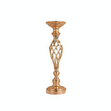 Gold Plated Wrought Iron Candlestick Window Wedding Props Decoration, Size:48cm