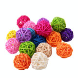 10 PCS Artificial Straw Ball For Birthday Party Wedding Christmas Home Decor(Rose Red)