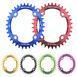 MOTSUV Narrow Wide Chainring MTB  Bicycle 104BCD Tooth Plate Parts(Red)