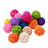 10 PCS Artificial Straw Ball For Birthday Party Wedding Christmas Home Decor(White)