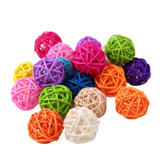 10 PCS Artificial Straw Ball For Birthday Party Wedding Christmas Home Decor(Pink)
