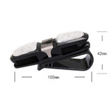 Diamond Mounted Rotating Car Glasses Clip Card Paper Holder Clips(Bright Black)