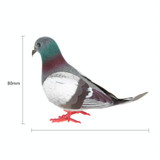 2 PCS Simulation Foam Pigeon Model Home Garden Ornament Miniature Decor