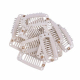 20 PCS 32mm 9-teeth Hair Extension Clips Snap Metal Clips With Silicone Back(Blonde)