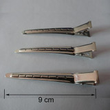 10 PCS Stainless Steel Hair Clips Hair Duckbill Clip Hair Clip Metal Large Single Hole Iron Clip