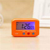 Portable Pocket Sized Digital Electronic Travel Alarm Clock Automotive Electronic Luminous Stopwatch LCD Clock(Yellow)