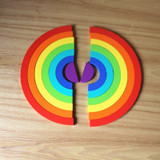 Creative Rainbow Assembled Building Blocks Children Educational Toys