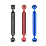 PULUZ  7 inch 18cm Length 20.8mm Diameter Dual Balls Carbon Fiber Floating Arm, Ball Diameter: 25mm(Blue)