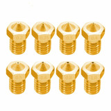 8 PCS Bugatti 3D Printer Accessories E3D-V5 V6 Nozzle M6 Thread Consumables Hot Nozzle, Size:3/0.4mm