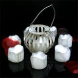 12 PCS/Box  LED Candle Electronic Tea Wax Simulation Tears Electronic Candle Light Wedding Decoration Candle Light(Warm White)