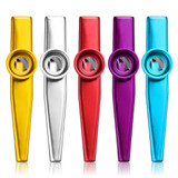 10 PCS Metal Kazoo Children Accompaniment Instrument(Red)