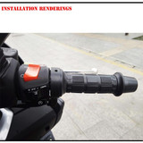 CS-203A1 Motorcycle Modified Electric Heating Hand Cover Heated Grip Handlebar, Upgrade Version