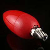 E12 2W 8 LEDs 2835 SMD 90 LM LED Light Bulb Energy Saving Light, AC 220V (Red Light)