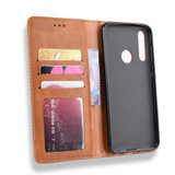 Magnetic Buckle Retro Crazy Horse Texture Horizontal Flip Leather Case for HTC Desire 19+(Desire 19 Plus) , with Holder & Card Slots & Photo Frame(Brown)