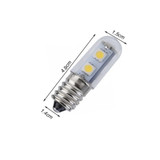 E14 screw light LED refrigerator light bulb 1W 220V AC 7 light SMD 5050 ampere LED light refrigerator home(Warm White)