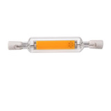 R7S 5W COB LED Lamp Bulb Glass Tube for Replace Halogen Light Spot Light,Lamp Length: 78mm, AC:220v(Warm White)