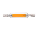 R7S 5W COB LED Lamp Bulb Glass Tube for Replace Halogen Light Spot Light,Lamp Length: 78mm, AC:110v(Warm White)