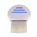 Pet Comb Dog Flea Cleaning Comb Stainless Steel Threaded Needle Comb Removal Beauty Products(Blue)