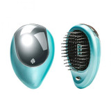 Portable Electric Hair Ionic Brush Hair Straightener Brush Negative Ion Comb Anti-static Massage Mini Straight Hair comb(Green)