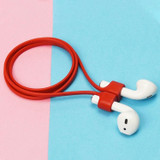 Wireless Bluetooth Headset Anti-lost Rope Magnetic Silicone Lanyard for Apple AirPods 1 / 2(Red)